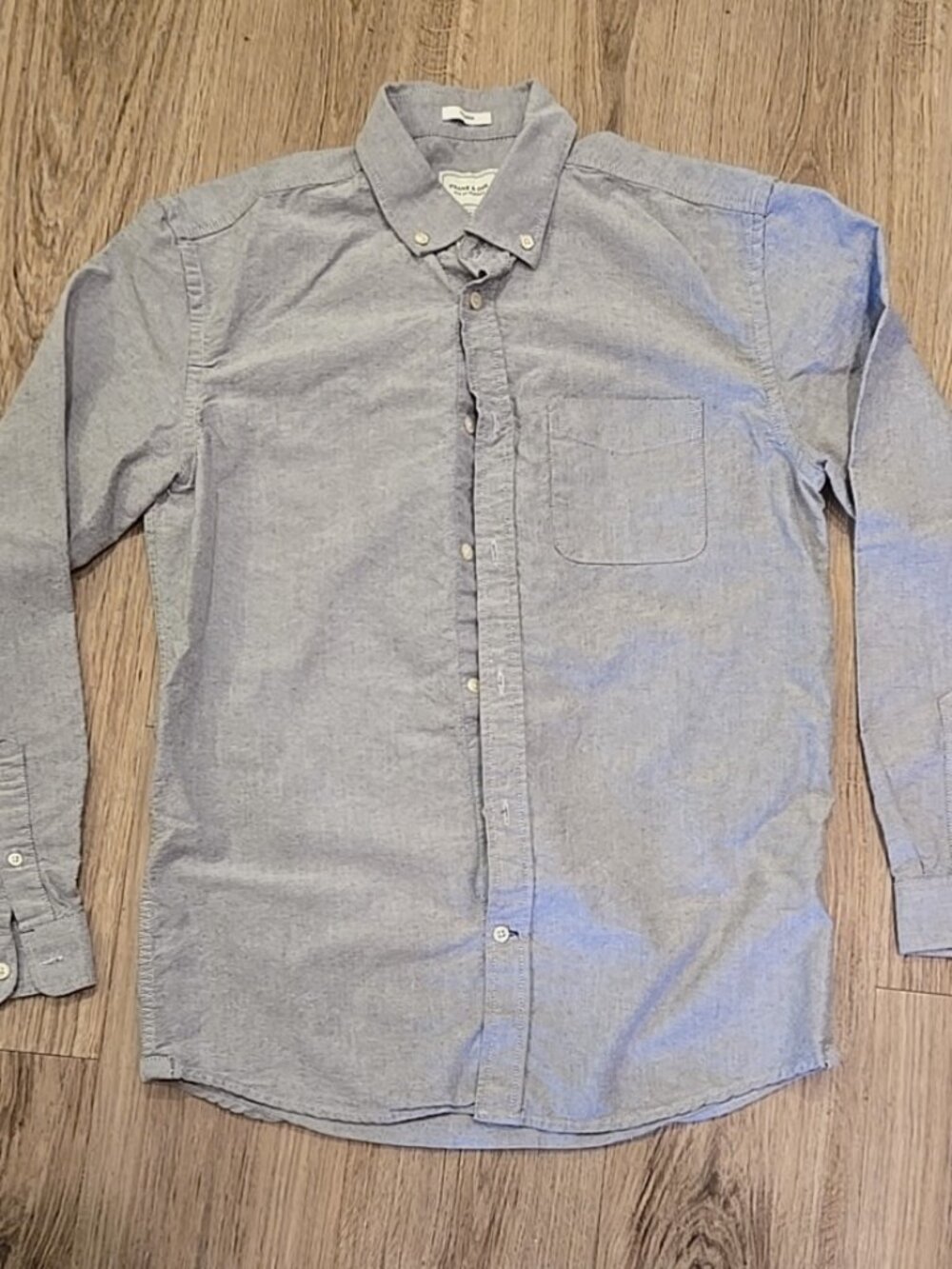 Frank and Oak "The Jasper" Mens Grey Button Down Shirt